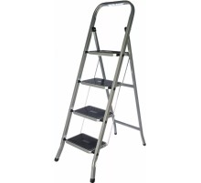 FIT РОС Лестница-стремянка стальная, 4 широкие ступени, Н=129 см, вес 6,25 кг [65383]