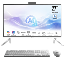 Моноблок MSI Modern AM273Q AI 1UM-047XRU 27" WQHD Core Ultra 5 125U (1.3) 16Gb SSD512Gb Graphics noOS GbitEth WiFi BT 120W клавиатура мышь Cam черный 2560x1440