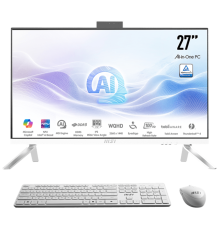 Моноблок MSI Modern AM273Q AI 1UM-047XRU 27" WQHD Core Ultra 5 125U (1.3) 16Gb SSD512Gb Graphics noOS GbitEth WiFi BT 120W клавиатура мышь Cam черный 2560x1440