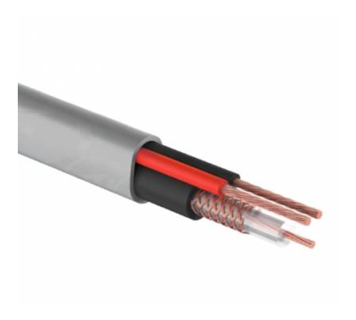 Кабель для видеонаблюдения (КВК) КВК-В-2 + 2х0,75мм², медь, бухта 200м., белый REXANT