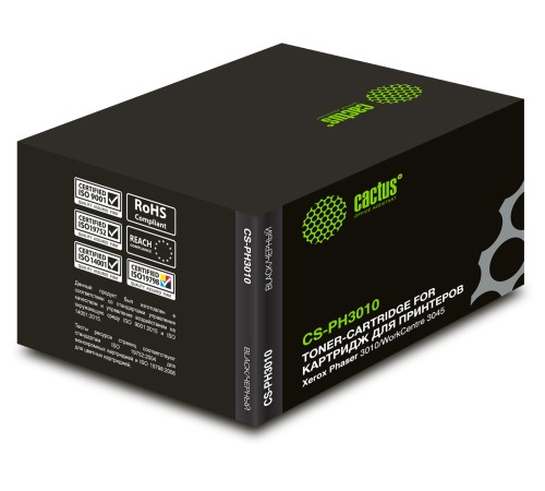 Картридж лазерный Cactus CS-PH3010 106R02181 черный (1000стр.) для Xerox Phaser 3010/WorkCentre 3045