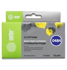 Картридж струйный Cactus CS-EPT0484 желтый (14.4мл) для Epson Stylus Photo R200/R220/R300/R320/R340/RX500/RX600/RX620/RX640
