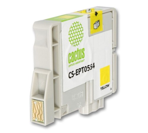 Картридж струйный Cactus CS-EPT0554 желтый (16мл) для Epson Stylus RX520/Stylus Photo R240