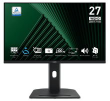 MSI PRO 27" MP275QPG {IPS 2560x1440 100Hz 4ms 300cd 2xHDMI DisplayPort Speakers HAS Pivot VESA} [9S6-3PC39M-069]
