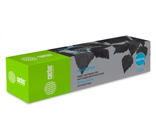 Картридж лазерный Cactus CS-CE311A CE311A голубой (1000стр.) для HP LJ CP1012Pro/CP1025