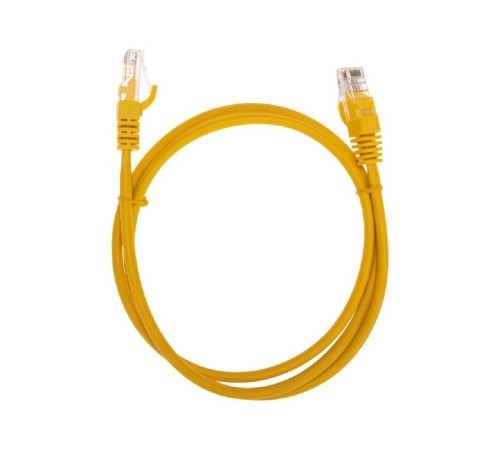Rexant (02-0105-1) Патч-корд U/UTP, CAT 5e, RJ45-RJ45, 26AWG, LSZH, желтый, 1м