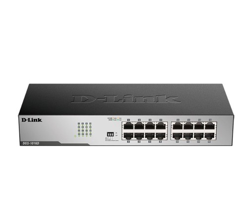 D-Link DGS-1016D/J1A Неуправляемый коммутатор с 16 портами 10/100/1000Base-T