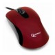 Мышь Gembird MOP-400-R, USB, красн, бесшум клик, 3кн, 1000DPI, soft-touch, каб 1.45м, блистер  {100}