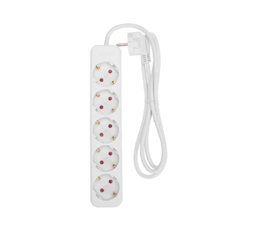 Rexant (13-4028) Удлинитель STANDARD 5 гнезд, 1,5м, 3х1,0мм?, с/з, белый