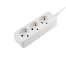 PROconnect (11-7204) Удлинитель 3 гнезда, 1,5м, 3х0,75мм?, с/з, белый