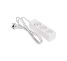 PROconnect (13-4208) Удлинитель 3 гнезда, 1,5м, 3х0,75мм?, с/з, белый