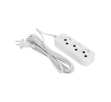 PROconnect (13-4207) Удлинитель 3 гнезда, 5м, 2х0,75мм?, б/з, белый
