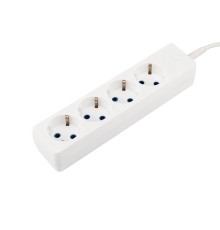 PROconnect (11-7218) Удлинитель 4 гнезда, 10м, 3х0,75мм?, с/з, белый