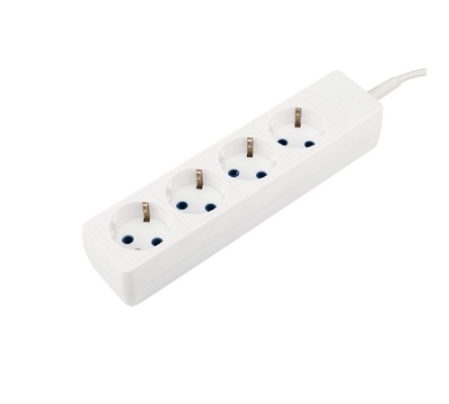 PROconnect (11-7218) Удлинитель 4 гнезда, 10м, 3х0,75мм?, с/з, белый