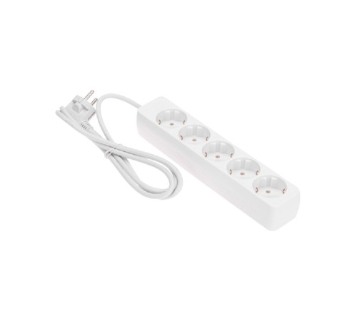 PROconnect (13-4211) Удлинитель 5 гнезд, 1,5м, 3х0,75мм?, с/з, белый