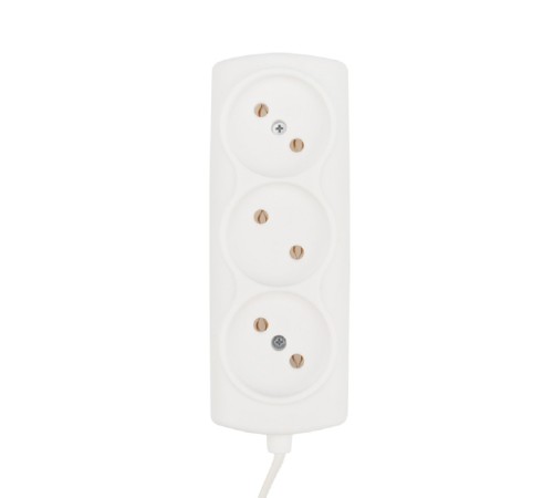 PROconnect (11-7211) Удлинитель STANDARD 3 гнезда, 3м, 2х0,75мм? , б/з, белый
