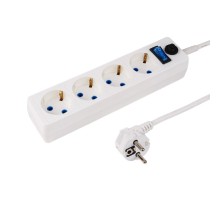 PROconnect (11-7226) Сетевой фильтр STANDARD 4 гнезда, 1,5м, 3х0,75мм?, с/з + автовыкл., белый