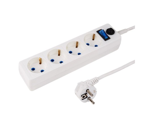 PROconnect (11-7226) Сетевой фильтр STANDARD 4 гнезда, 1,5м, 3х0,75мм?, с/з + автовыкл., белый