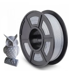 Филамент NVPRINT PLA Silver для 3D печати диаметр 1.75мм  длина 330 метров  масса 1 кг