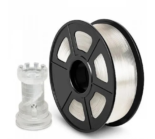 Филамент NVPRINT PLA Transparent  для 3D печати диаметр 1.75мм  длина 330 метров  масса 1 кг