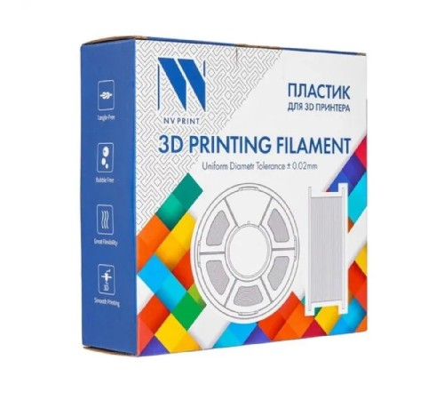 Филамент NVPRINT PLA+ Trasparent Purple для 3D печати диаметр 1.75мм  длина 330 метров  масса 1 кг