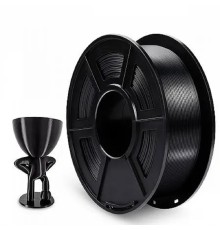 Филамент NVPRINT Silk PLA+ Black для 3D печати диаметр 1.75мм  длина 330 метров  масса 1 кг