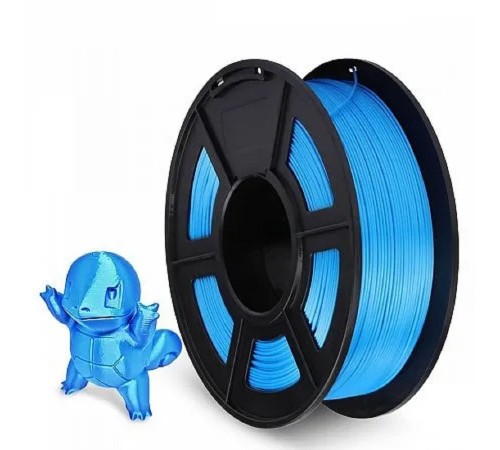 Филамент NVPRINT Silk PLA+ Blue для 3D печати диаметр 1.75мм  длина 330 метров  масса 1 кг