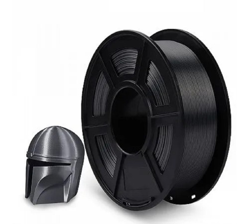 Филамент NVPRINT Silk PLA+ Grey для 3D печати диаметр 1.75мм  длина 330 метров  масса 1 кг