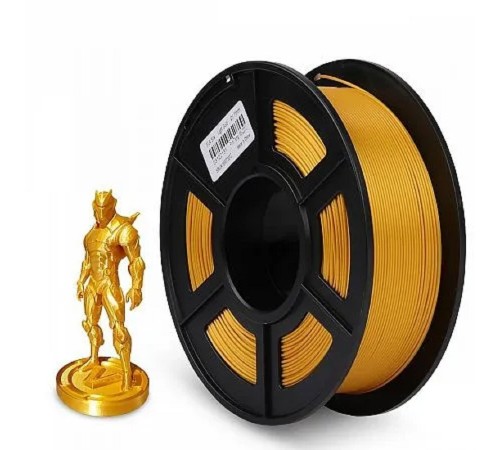 Филамент NVPRINT Silk PLA+ Light gold для 3D печати диаметр 1.75мм  длина 330 метров  масса 1 кг