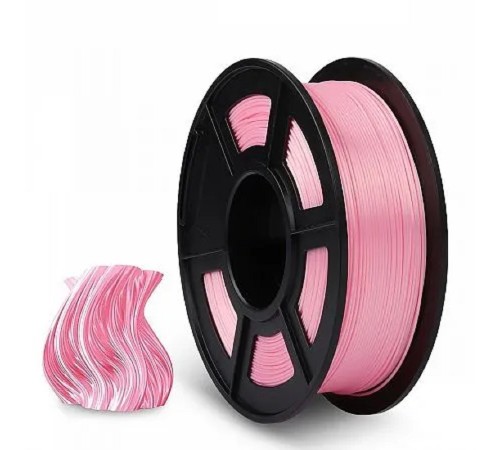 Филамент NVPRINT Silk PLA+ Pink для 3D печати диаметр 1.75мм  длина 330 метров  масса 1 кг