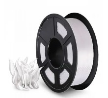 Филамент NVPRINT Silk PLA+ White для 3D печати диаметр 1.75мм  длина 330 метров  масса 1 кг