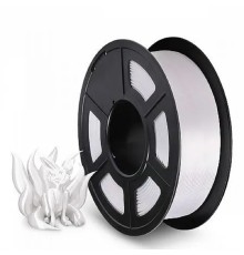 Филамент NVPRINT Silk PLA+ White для 3D печати диаметр 1.75мм  длина 330 метров  масса 1 кг