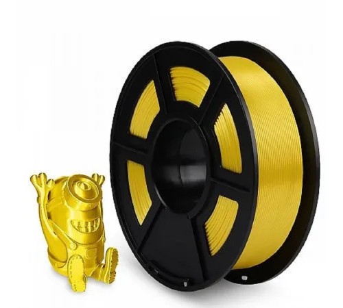 Филамент NVPRINT Silk PLA+ Yellow для 3D печати диаметр 1.75мм  длина 330 метров  масса 1 кг