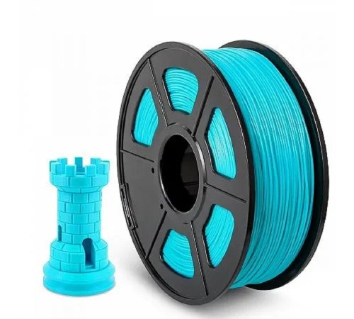 Филамент NVPRINT ABS Cyan для 3D печати диаметр 1.75мм  длина 330 метров  масса 1 кг