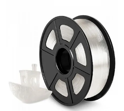 Филамент NVPRINT ABS Transparent для 3D печати диаметр 1.75мм  длина 330 метров  масса 1 кг