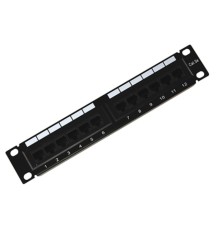 Rexant (04-0025) Панель коммутационная 10", 1U, 12 портов UTP, RJ-45, CAT 5e