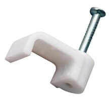 Rexant (07-4205) Крепеж кабеля плоский 5х2 мм, белый (50 шт/уп)