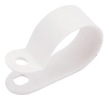 Rexant (07-4420) Скоба под винт 20мм, белая (50 шт/уп)