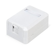 Rexant (03-0221) Корпус настенной розетки под 1 модуль Keystone Jack белый