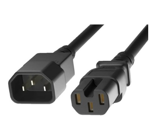 Кабель питания KS-is KS-857B-1.5 IEC-C14 - IEC-C15 1.5м черный