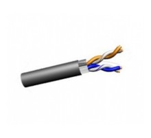 Rexant (01-0124) Кабель витая пара F/UTP, CAT 5e, PE, 2PR, 24AWG, OUTDOOR, SOLID, черный, 305м