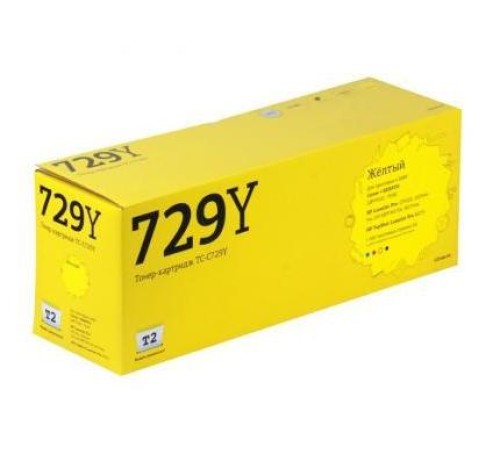T2 Cartridge 729 Картридж (TC-C729Y) для Canon i-SENSYS LBP7010C/HP LJ Pro CP1025 (1000 стр.) Желтый, с чипом T2 Cartridge 729 Картридж (TC-C729Y) для Canon i-SENSYS LBP7010C/HP LJ Pro CP1025 (1000 стр.) Желтый, с чипом