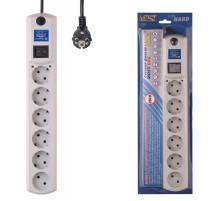 Сетевой фильтр Most HV6 2м (6 розеток) белый (коробка)