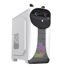GameMax Корпус Cute OWL White-Black без БП (Midi Tower, Черно-белый., 1*USB3.0 + 2*USB2.0, 2*120мм)