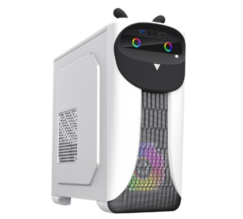 GameMax Корпус Cute OWL White-Black без БП (Midi Tower, Черно-белый., 1*USB3.0 + 2*USB2.0, 2*120мм)
