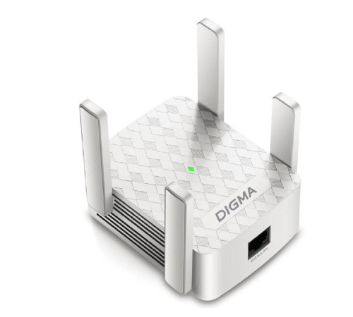 Digma D-WR310 (D-WR310V2) Повторитель беспроводного сигнала N300 Wi-Fi белый