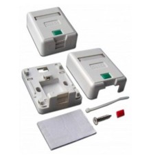 Коробка Lanmaster LAN-SA1/S-WH настенная 48x65x27мм крышка RJ45 (упак.:1шт)