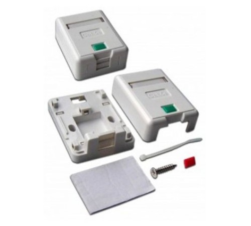 Коробка Lanmaster LAN-SA1/S-WH настенная 48x65x27мм крышка RJ45 (упак.:1шт)