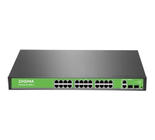 Digma DSP224F-2C-R400 Коммутатор V1 (L2) 24х100Мбит/с 24PoE Digma DSP224F-2C-R400 Коммутатор V1 (L2) 24х100Мбит/с 24PoE