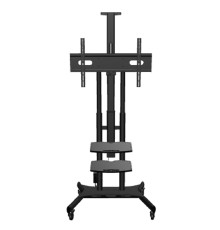 ONKRON TS1881E черный 2 полки для AV в комплкте Для телевизоров диагональю 50-86" Максимальная нагрузка: 90,9 кг VESA: 200x200, 200x300, 200x400, 300x100, 300x200, 300x300, 300x400, 400x200, 400x300